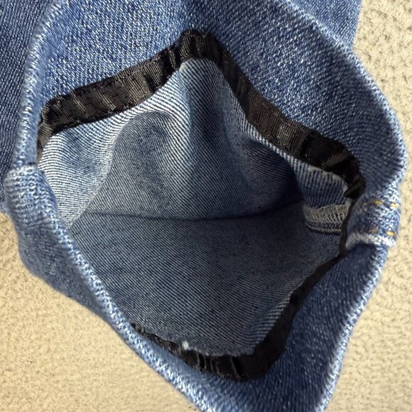 VTG Lee Womens Jeans 12 Short High Waist Curvy Stonewash Tapered Leg Mom *Hemmed - Picture 7 of 9